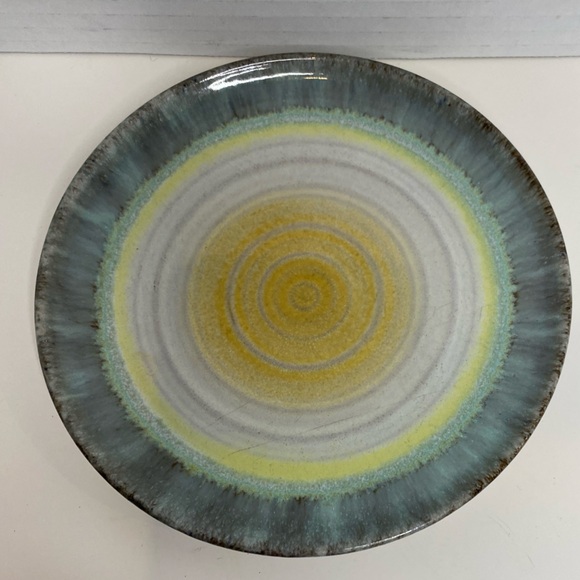 Vtg Karlsruher Mayolika Spritzdekor Vibrant Art Deco Ceramic Dish and Plate - Picture 7 of 13